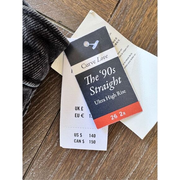 NWT Abercrombie and Fitch Curve Love The Straight Ultra High Rise Size 26 / 2R - Picture 4 of 8